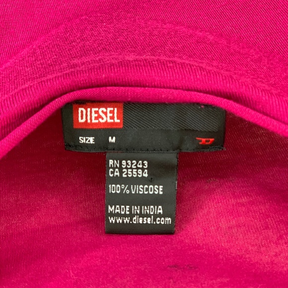 DIESEL | Fitted Long Sleeve Raw Edge Open Back Top - Picture 5 of 9